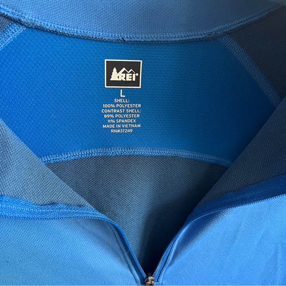 Mens REI Blue Quarter Zip Jacket size Large - Picture 4 of 9